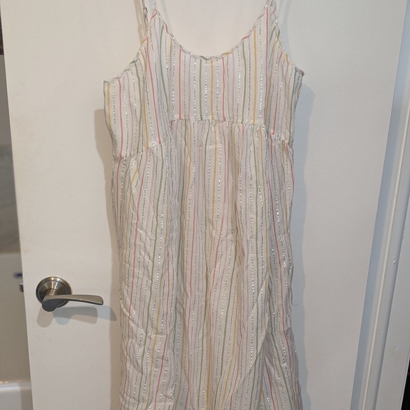 Muted Rainbow Striped Strappy Dress - Picture 1 of 1